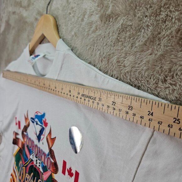 MLB 1992 Toronto Blue Jays World Series Champions T-Shirt Mens XL VTG White Tee - Picture 8 of 15